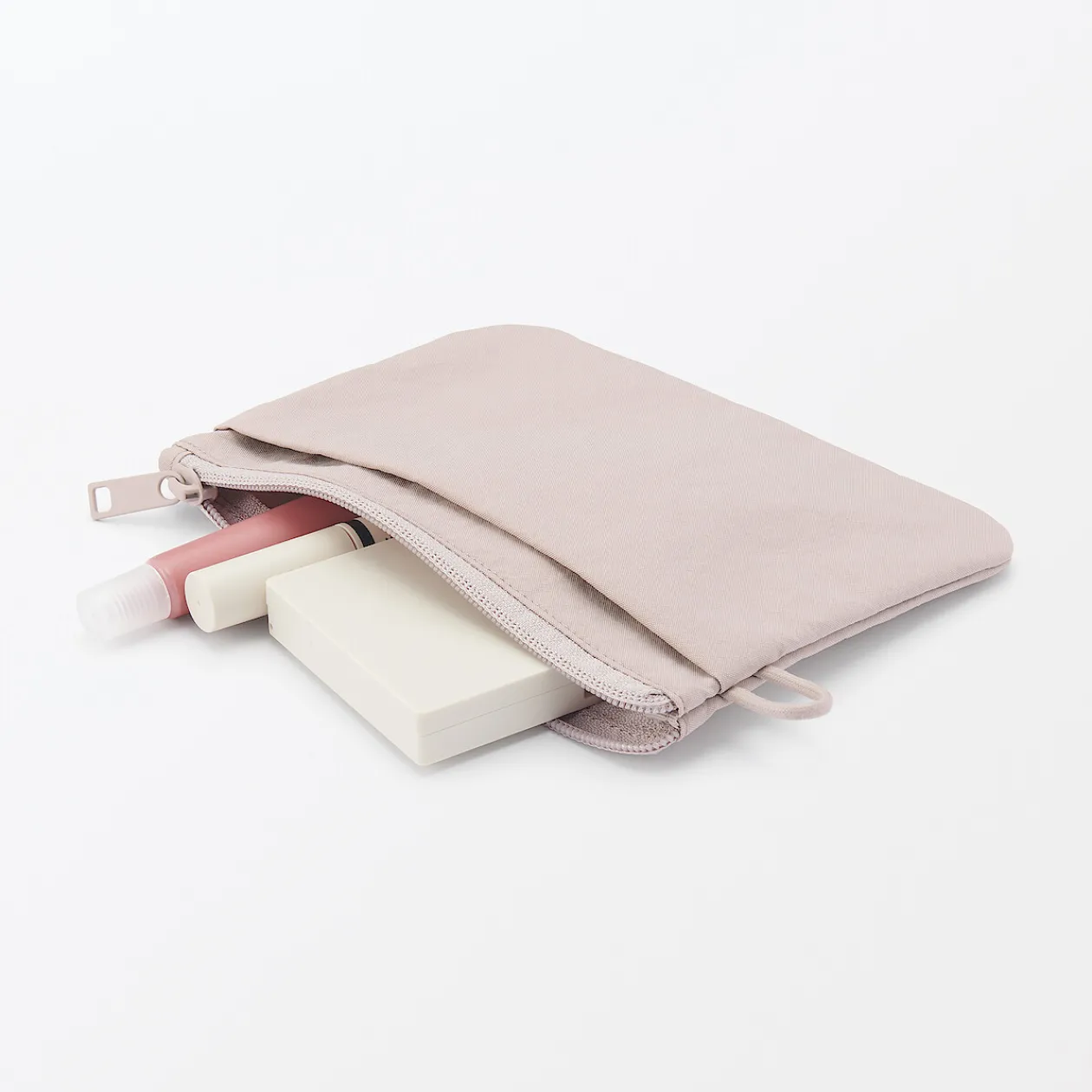 Vanitys Et Trousses De Maquillage|Pochettes De Voyage^Muji Pochette zippée en nylon texturé ‐ Moyenne