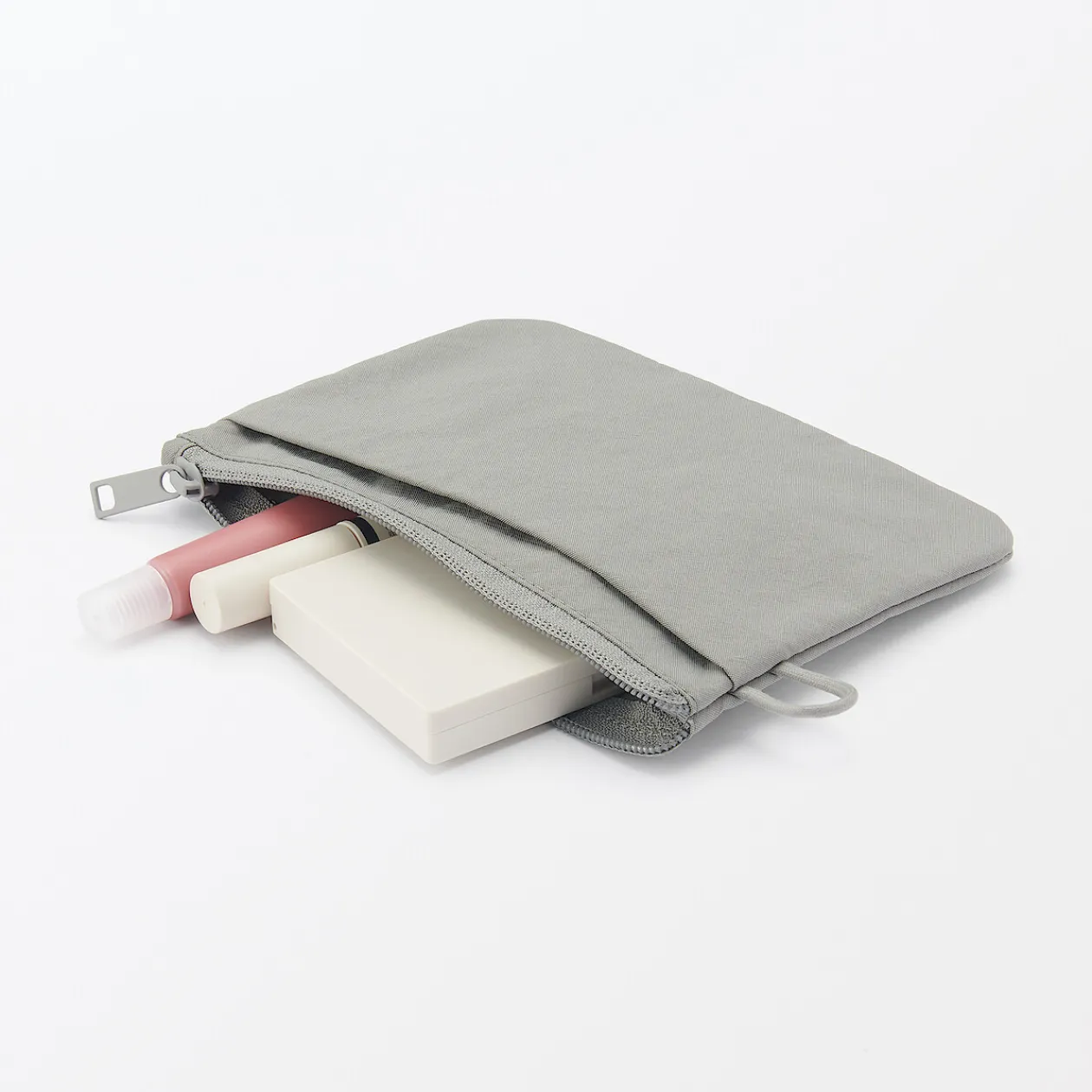 Vanitys Et Trousses De Maquillage|Pochettes De Voyage^Muji Pochette zippée en nylon texturé ‐ Moyenne