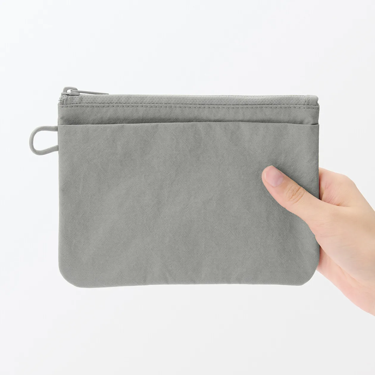 Vanitys Et Trousses De Maquillage|Pochettes De Voyage^Muji Pochette zippée en nylon texturé ‐ Moyenne