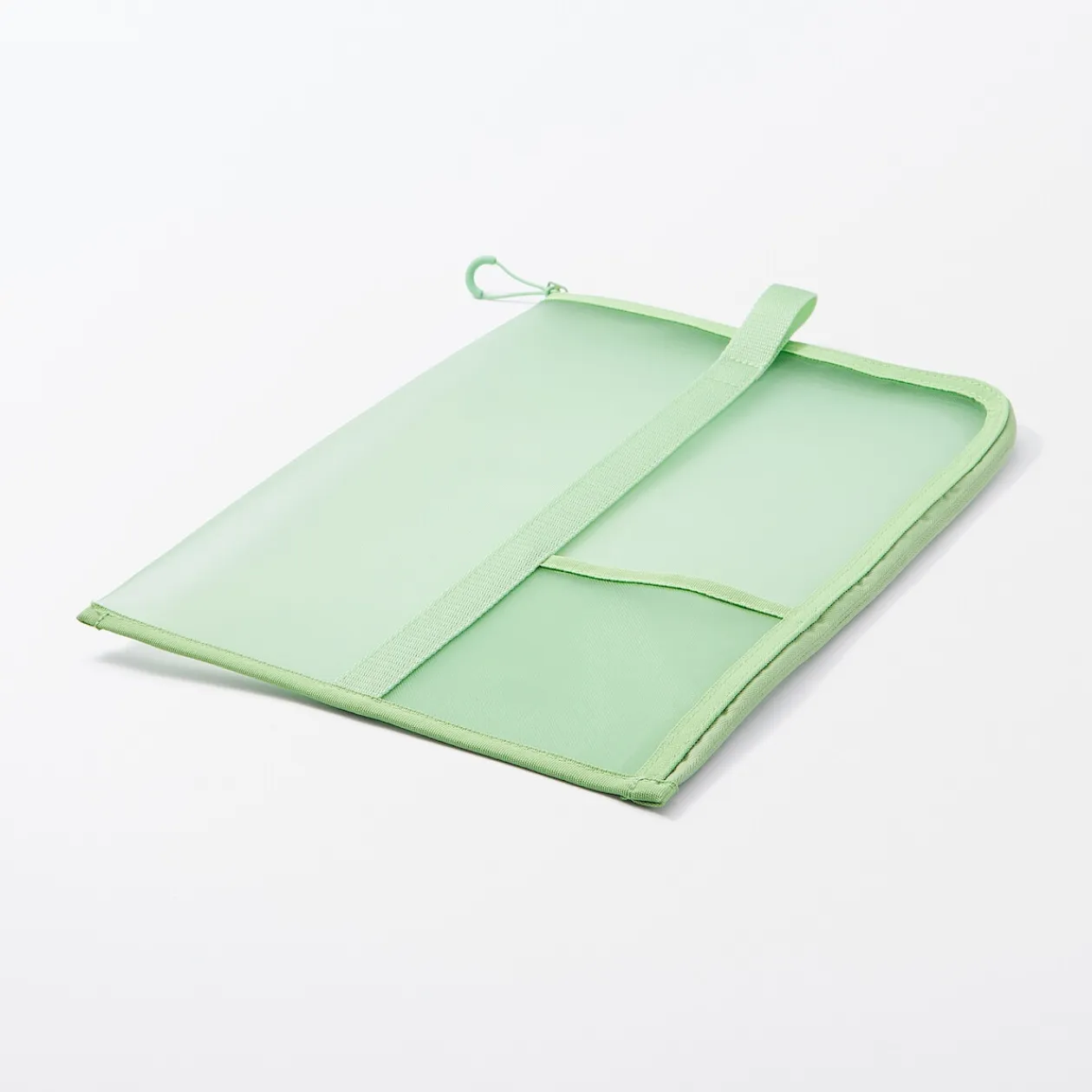 Porte-Cartes Et Albums^Muji Porte-documents en nylon maillé avec fermeture éclair - A4, Vert One Colour