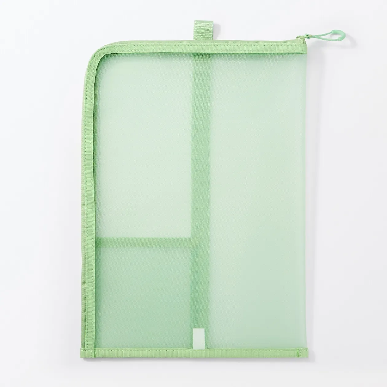 Porte-Cartes Et Albums^Muji Porte-documents en nylon maillé avec fermeture éclair - A4, Vert One Colour
