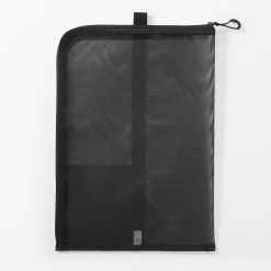 Porte-Cartes Et Albums^Muji Porte-documents en nylon maillé avec fermeture éclair - A4, Noir