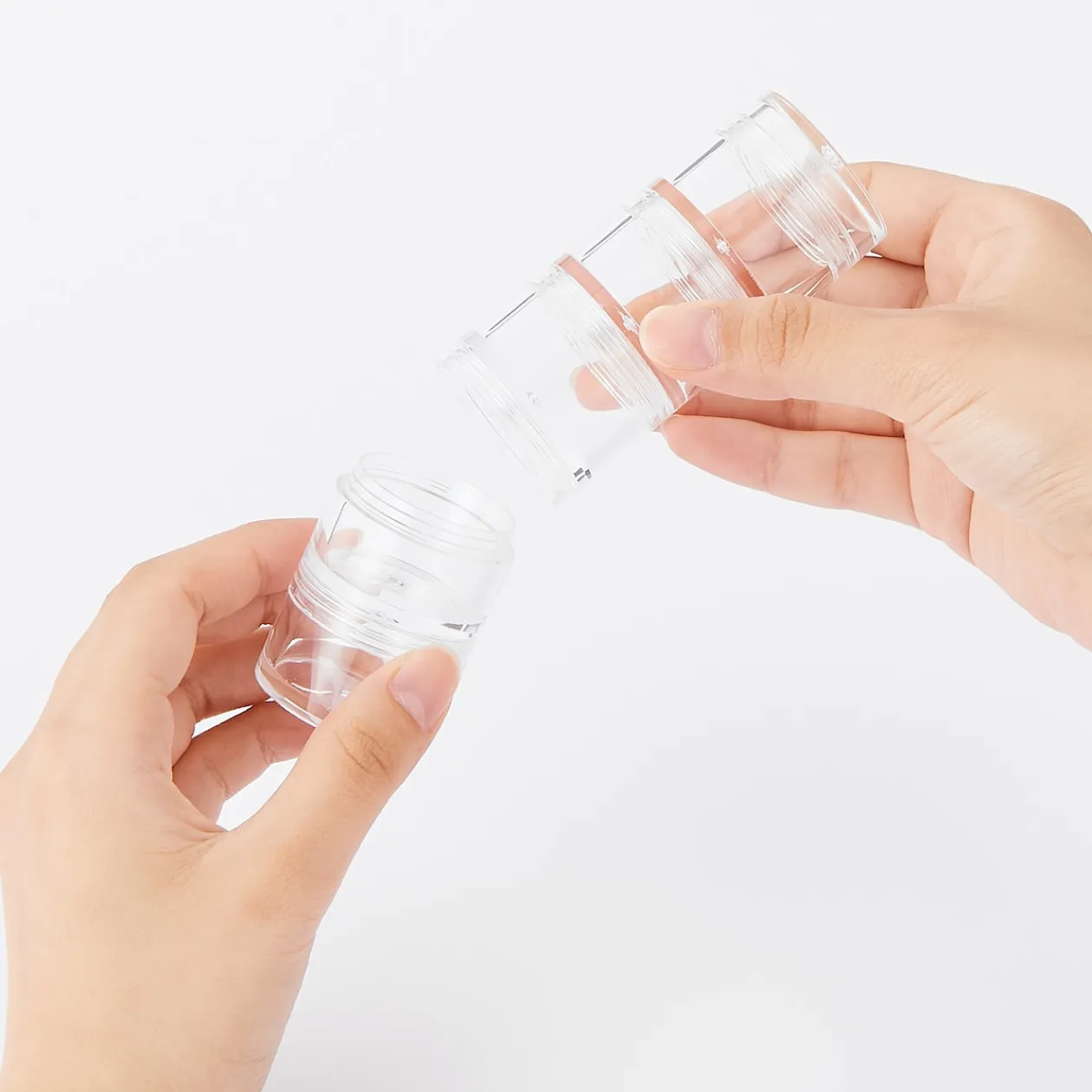 Flacons De Voyage Et Piluliers^Muji Pots en acrylique ‐ empilables