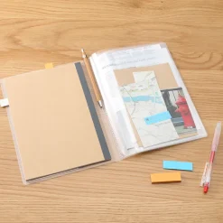 Porte‐Documents Et Dossiers^Muji Protège‐carnet avec poches en polypropylène