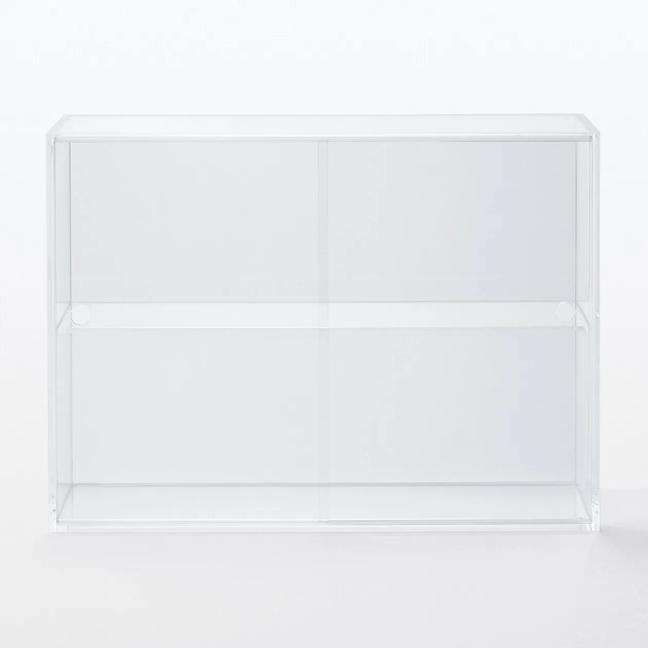 Rangements En Acrylique^Muji Présentoir en acrylique avec portes coulissantes L33.6X P8.4X H24.4cm