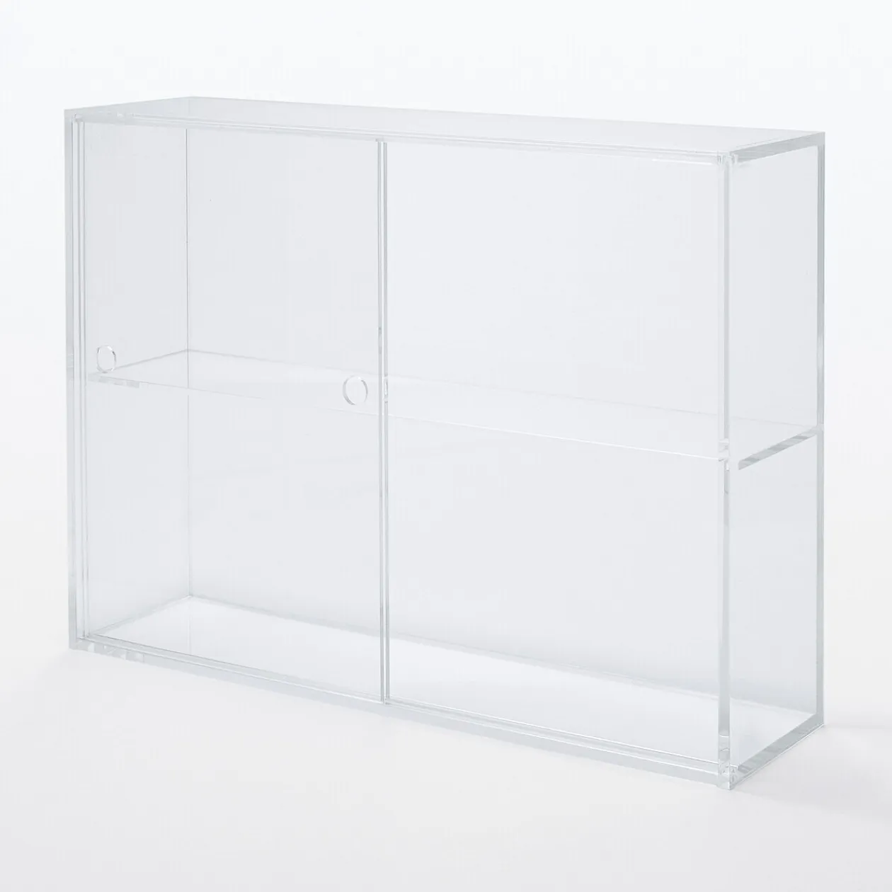 Rangements En Acrylique^Muji Présentoir en acrylique avec portes coulissantes L33.6X P8.4X H24.4cm
