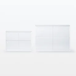 Rangements En Acrylique^Muji Présentoir en acrylique avec portes coulissantes L33.6X P8.4X H24.4cm