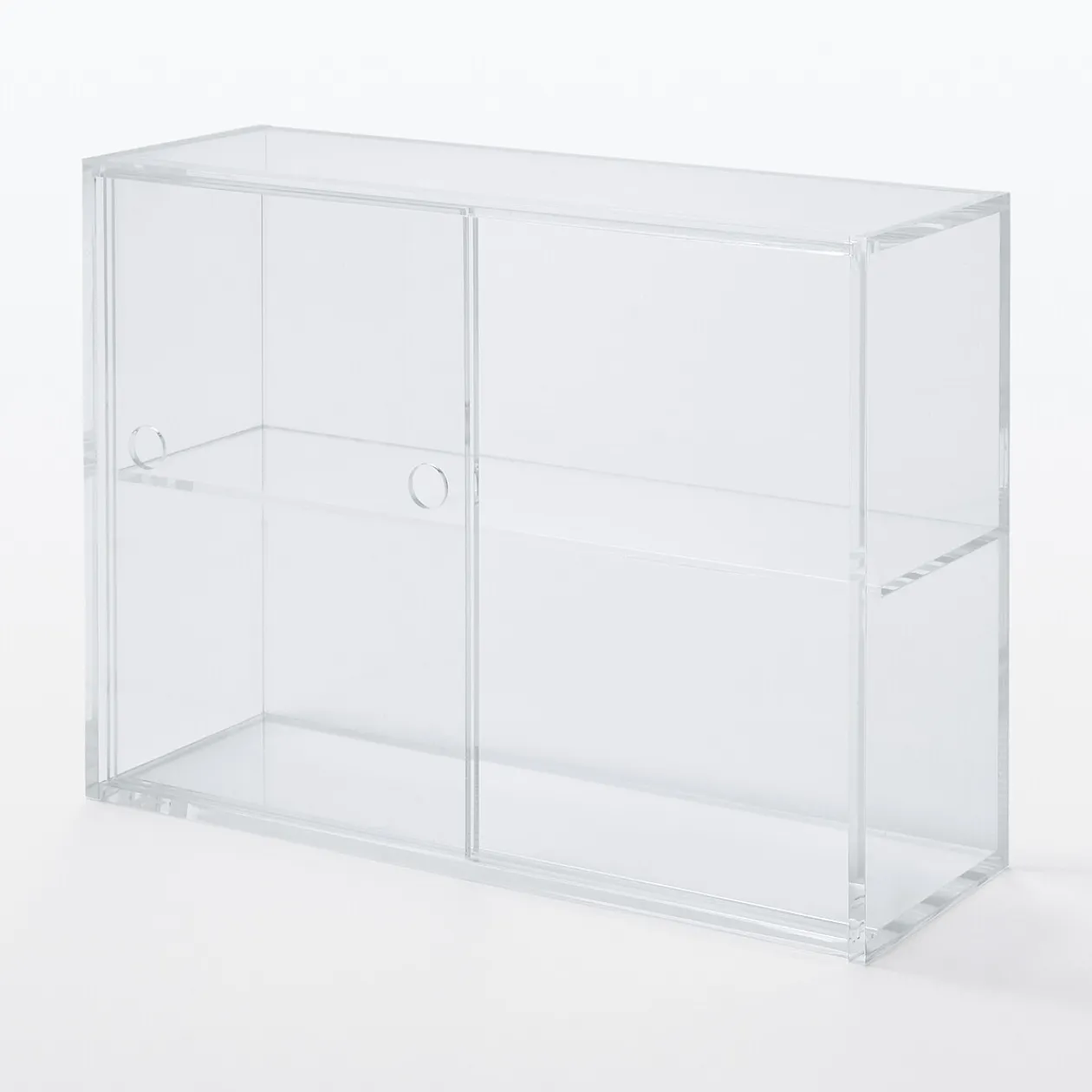 Rangements En Acrylique^Muji Présentoir en acrylique avec portes coulissantes L25.2X P8.4X H18.4cm