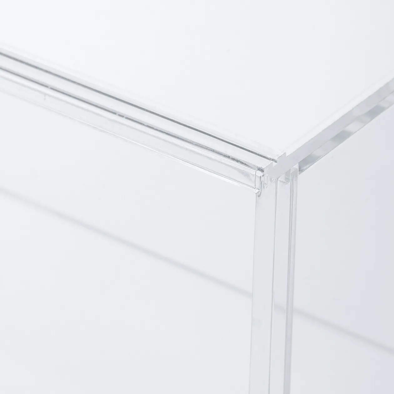 Rangements En Acrylique^Muji Présentoir en acrylique avec portes coulissantes L25.2X P8.4X H18.4cm