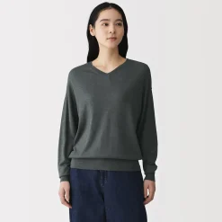 Pulls Et Cardigans^Muji Pull à col en V en mélange de fibres de soja pour femme
