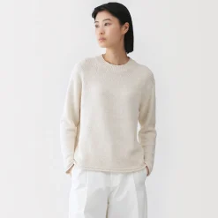 Pulls Et Cardigans^Muji Pull à col ras du cou bouclé en mélange de coton pour femme