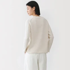Pulls Et Cardigans^Muji Pull à col ras du cou bouclé en mélange de coton pour femme