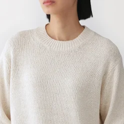 Pulls Et Cardigans^Muji Pull à col ras du cou bouclé en mélange de coton pour femme
