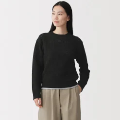 Pulls Et Cardigans|Pyjamas Et Vêtements D'Intérieur^Muji Pull à col ras du cou en tricot de coton mélangé pour femme