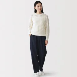 Pulls Et Cardigans|Pyjamas Et Vêtements D'Intérieur^Muji Pull à col ras du cou en tricot de coton mélangé pour femme