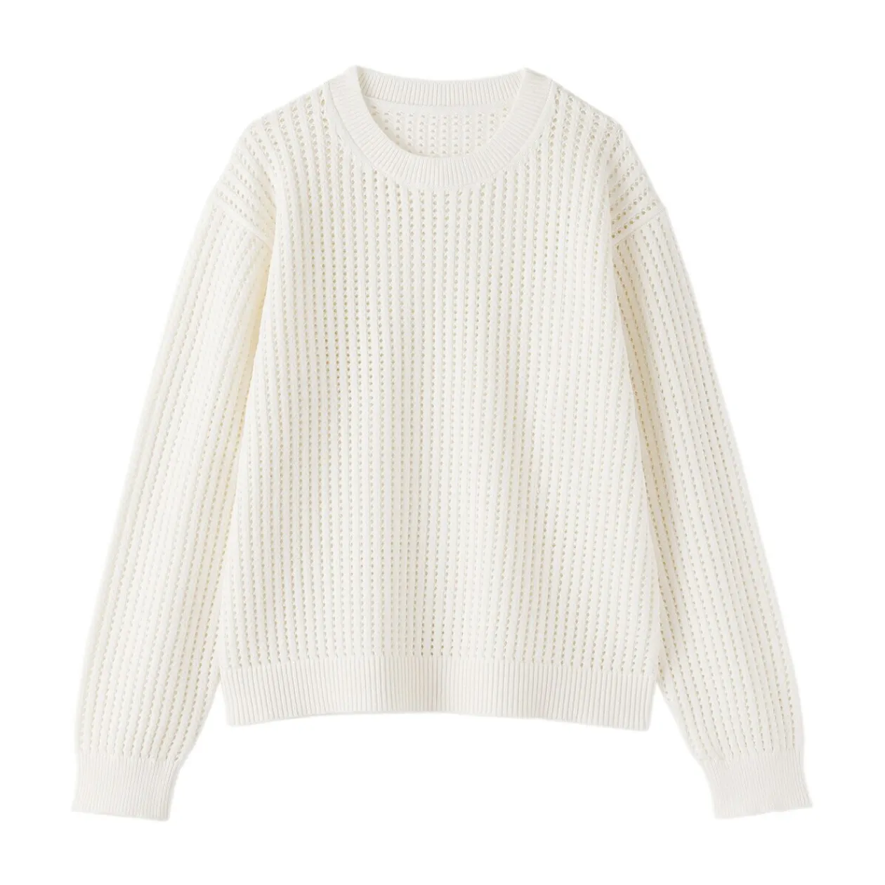 Pulls Et Cardigans|Pyjamas Et Vêtements D'Intérieur^Muji Pull à col ras du cou en tricot de coton mélangé pour femme