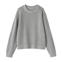 Pulls Et Cardigans|Pyjamas Et Vêtements D'Intérieur^Muji Pull à col ras du cou en tricot de coton mélangé pour femme