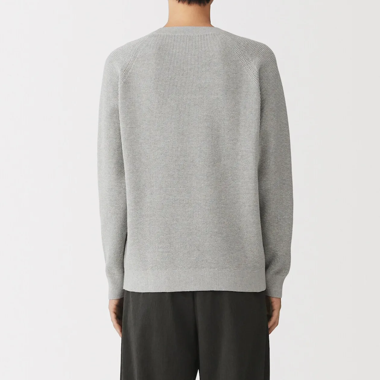 Pulls Et Cardigans|Hoodies Et Sweatshirts^Muji Pull à col ras du cou en tricot gaufré de coton mélangé pour homme