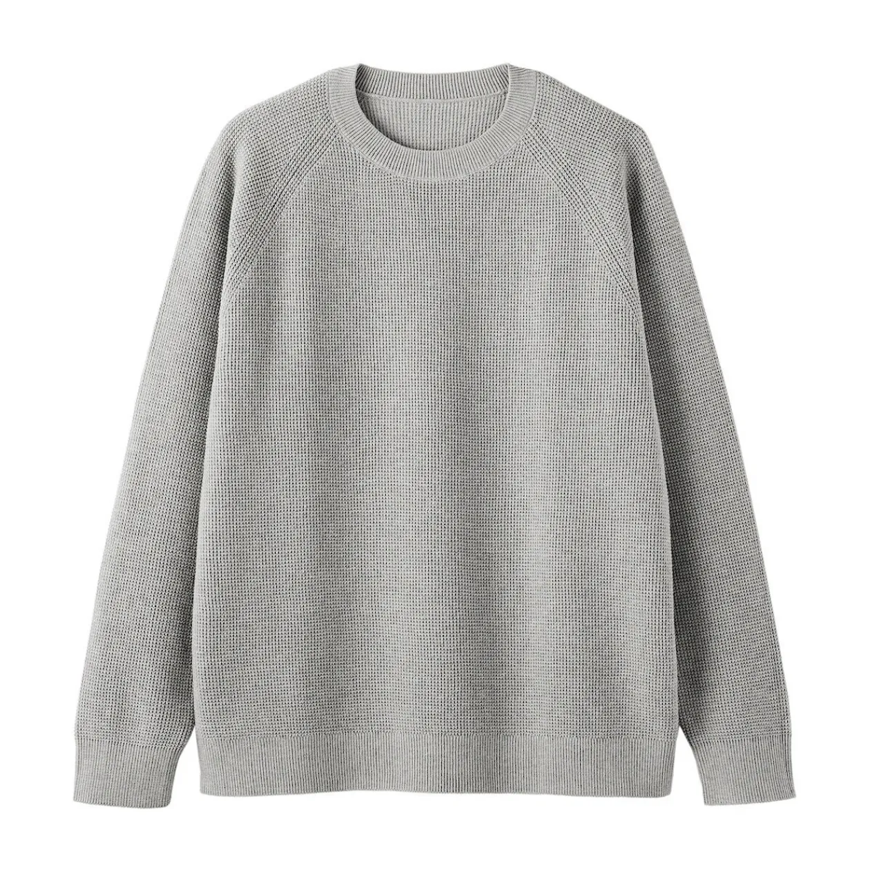 Pulls Et Cardigans|Hoodies Et Sweatshirts^Muji Pull à col ras du cou en tricot gaufré de coton mélangé pour homme