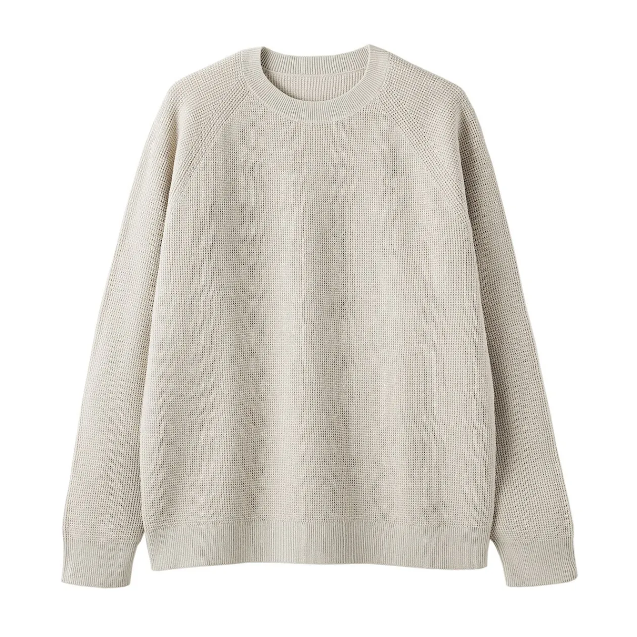 Pulls Et Cardigans|Hoodies Et Sweatshirts^Muji Pull à col ras du cou en tricot gaufré de coton mélangé pour homme