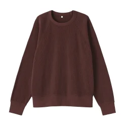 Hoodies Et Sweatshirts|Hauts Et T‐Shirts^Muji Pull à col rond en coton biologique tricoté gaufré pour femme