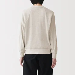 Hoodies Et Sweatshirts|Hauts Et T‐Shirts^Muji Pull à col rond en coton biologique tricoté gaufré pour femme