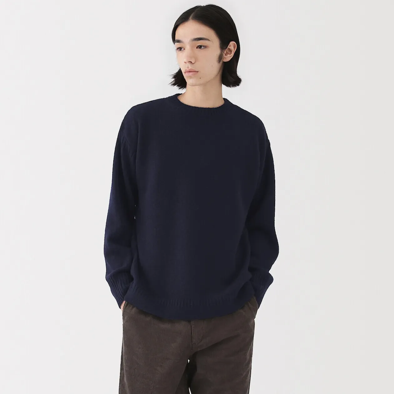 Pulls Et Cardigans^Muji Pull à col rond en laine des Andes à grosses mailles pour homme