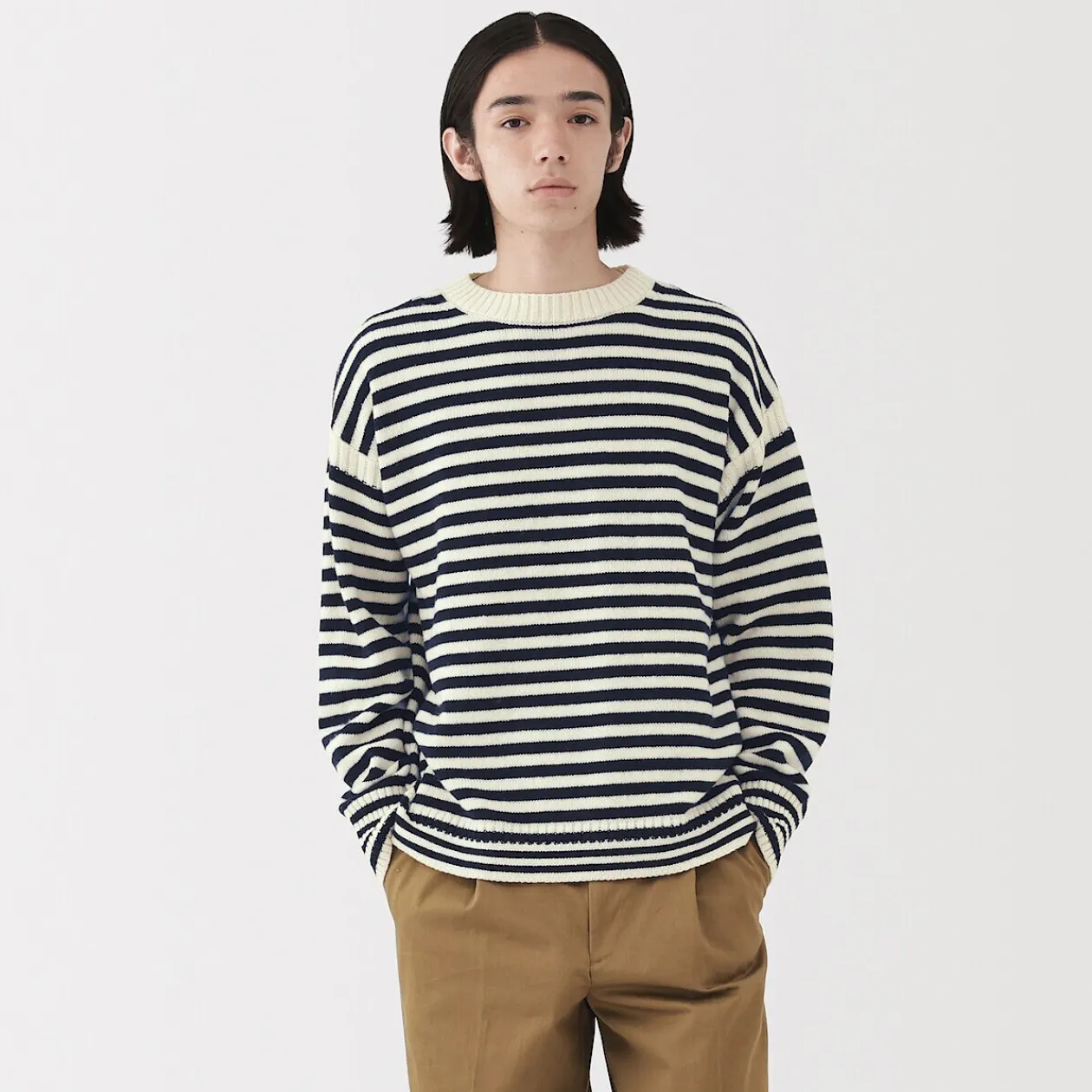 Pulls Et Cardigans^Muji Pull à col rond en laine des Andes à grosses mailles pour homme