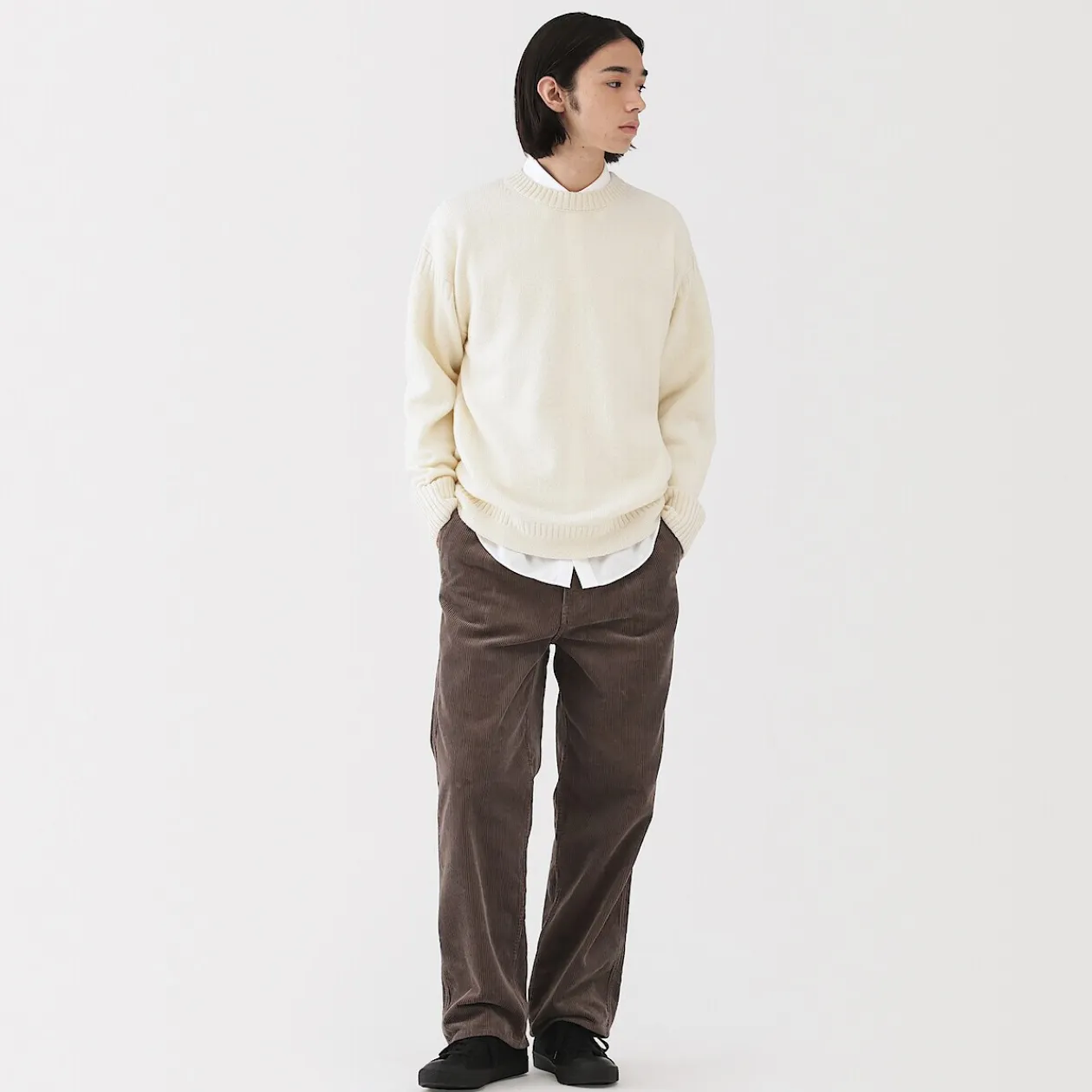 Pulls Et Cardigans^Muji Pull à col rond en laine des Andes à grosses mailles pour homme