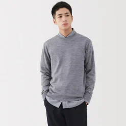 Pulls Et Cardigans^Muji Pull à col rond en laine tricot fin pour homme