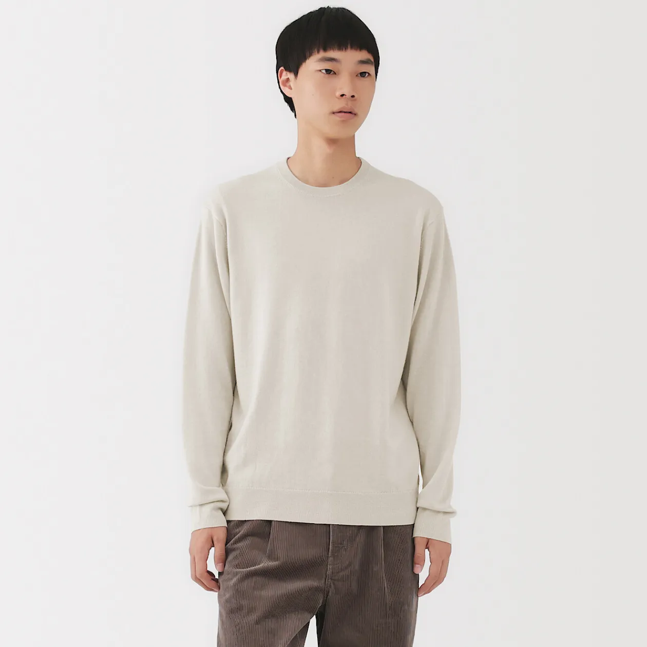 Pulls Et Cardigans^Muji Pull à col rond en laine tricot fin pour homme