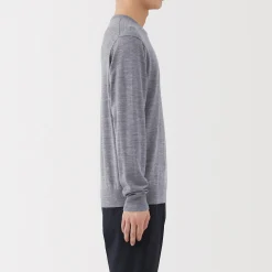 Pulls Et Cardigans^Muji Pull à col rond en laine tricot fin pour homme
