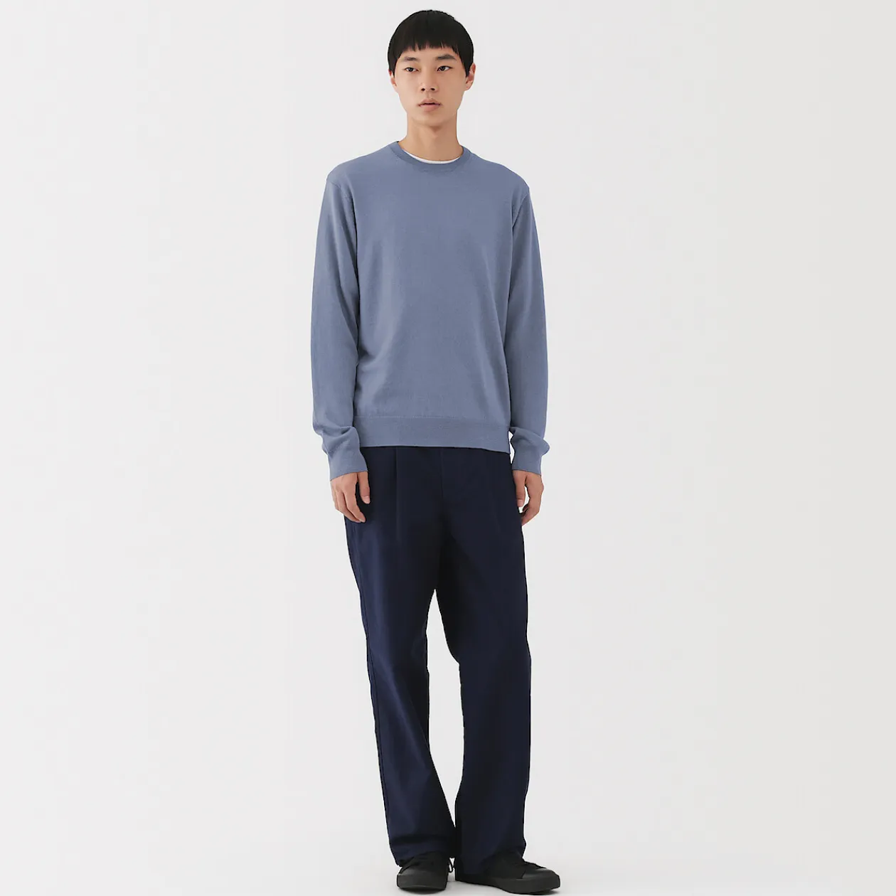 Pulls Et Cardigans^Muji Pull à col rond en laine tricot fin pour homme