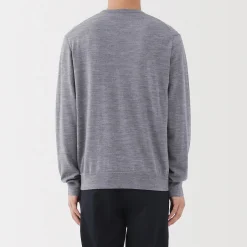 Pulls Et Cardigans^Muji Pull à col rond en laine tricot fin pour homme