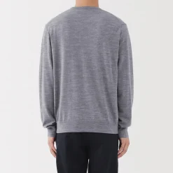 Pulls Et Cardigans^Muji Pull à col rond en laine tricot fin pour homme