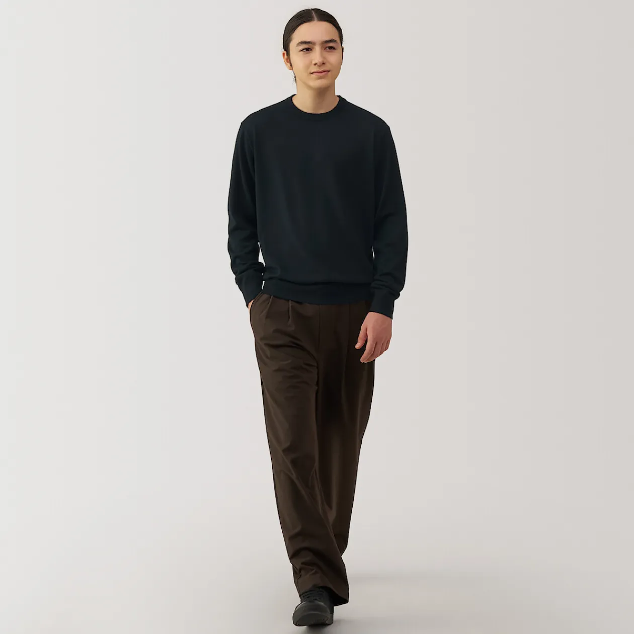 Pulls Et Cardigans^Muji Pull à col rond en laine tricot fin pour homme