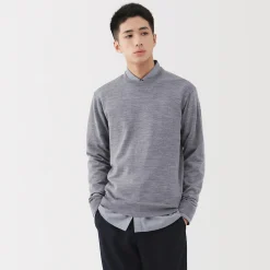 Pulls Et Cardigans^Muji Pull à col rond en laine tricot fin pour homme