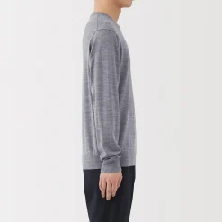 Pulls Et Cardigans^Muji Pull à col rond en laine tricot fin pour homme