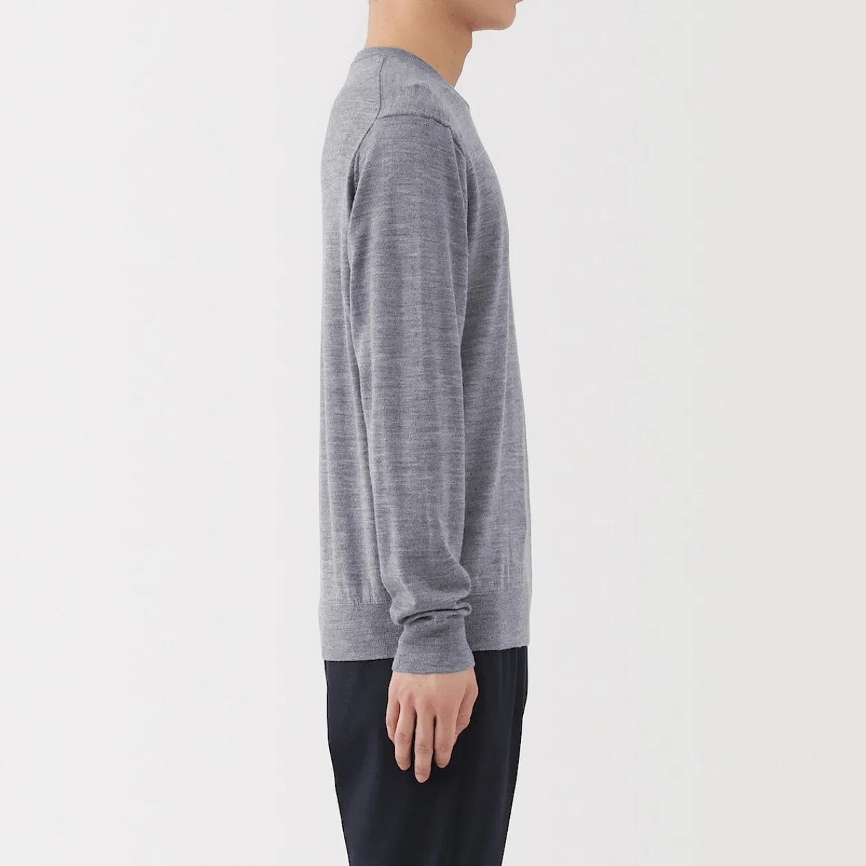 Pulls Et Cardigans^Muji Pull à col rond en laine tricot fin pour homme