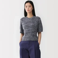Pulls Et Cardigans^Muji Pull à manches mi-longues bouclé en mélange de coton pour femme