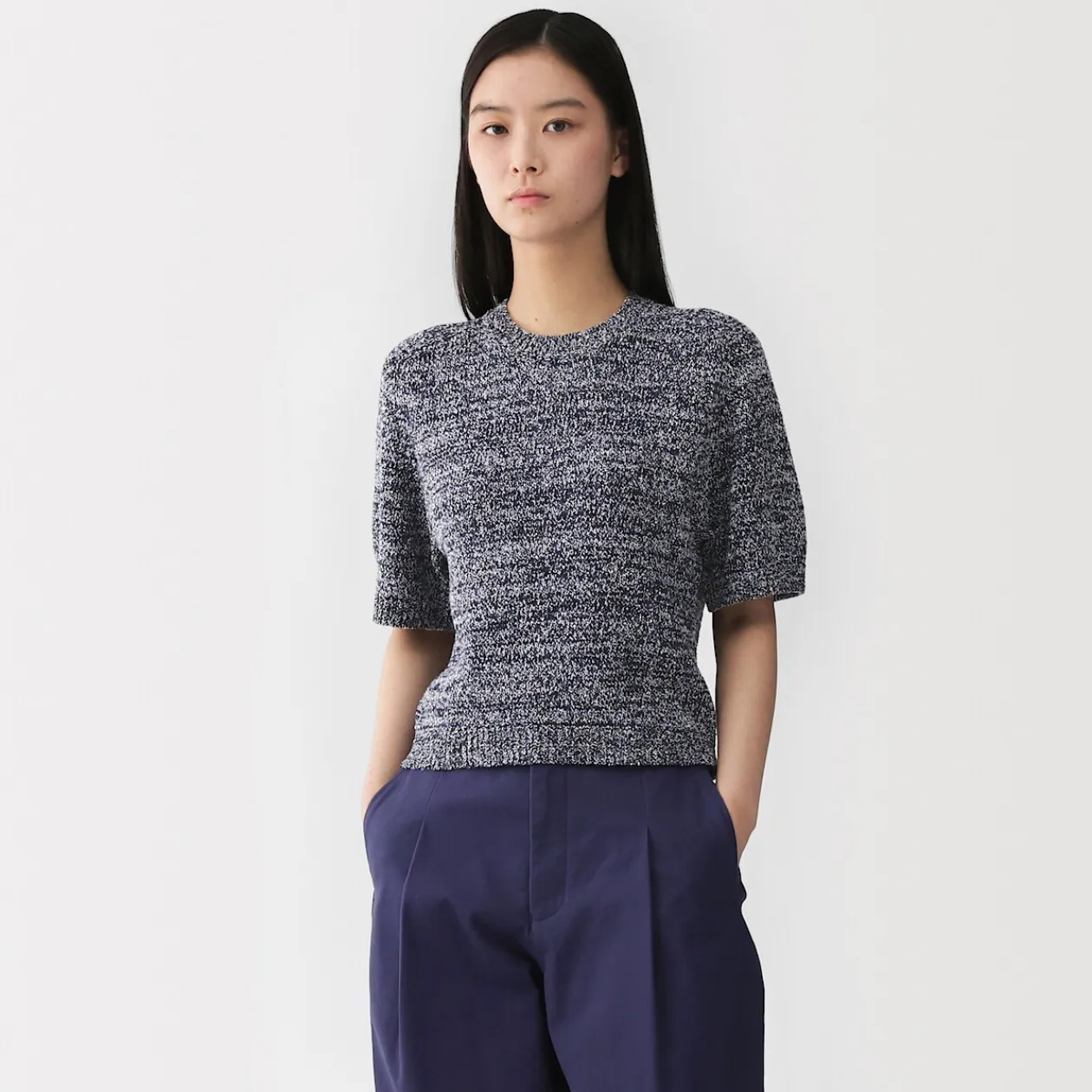Pulls Et Cardigans^Muji Pull à manches mi-longues bouclé en mélange de coton pour femme