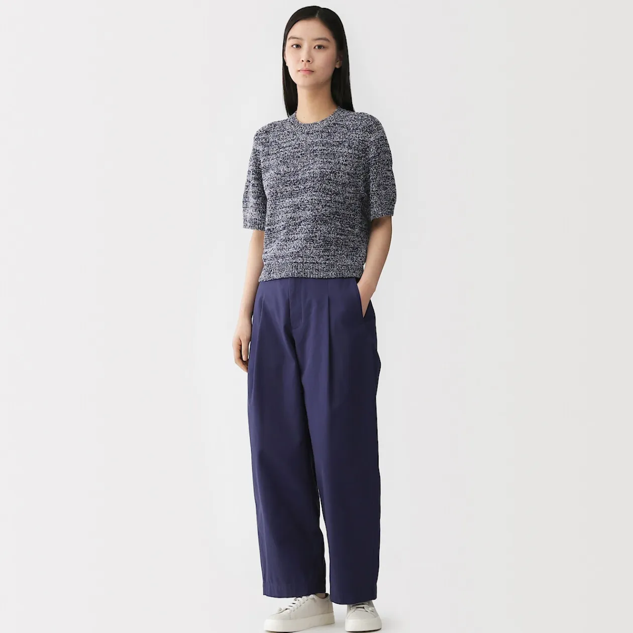 Pulls Et Cardigans^Muji Pull à manches mi-longues bouclé en mélange de coton pour femme