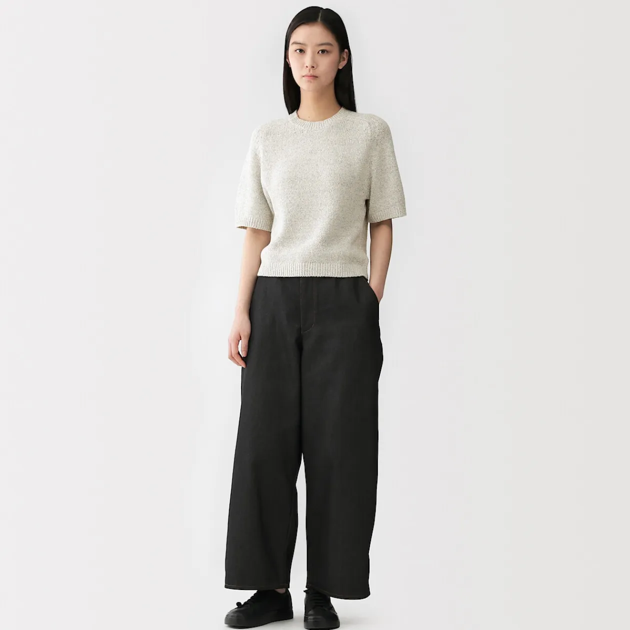 Pulls Et Cardigans^Muji Pull à manches mi-longues bouclé en mélange de coton pour femme