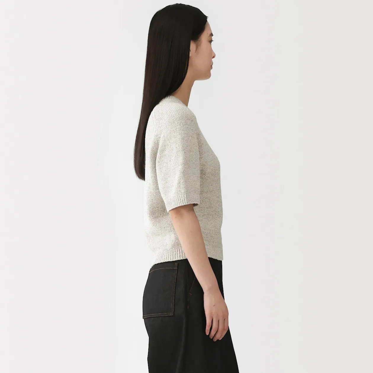 Pulls Et Cardigans^Muji Pull à manches mi-longues bouclé en mélange de coton pour femme