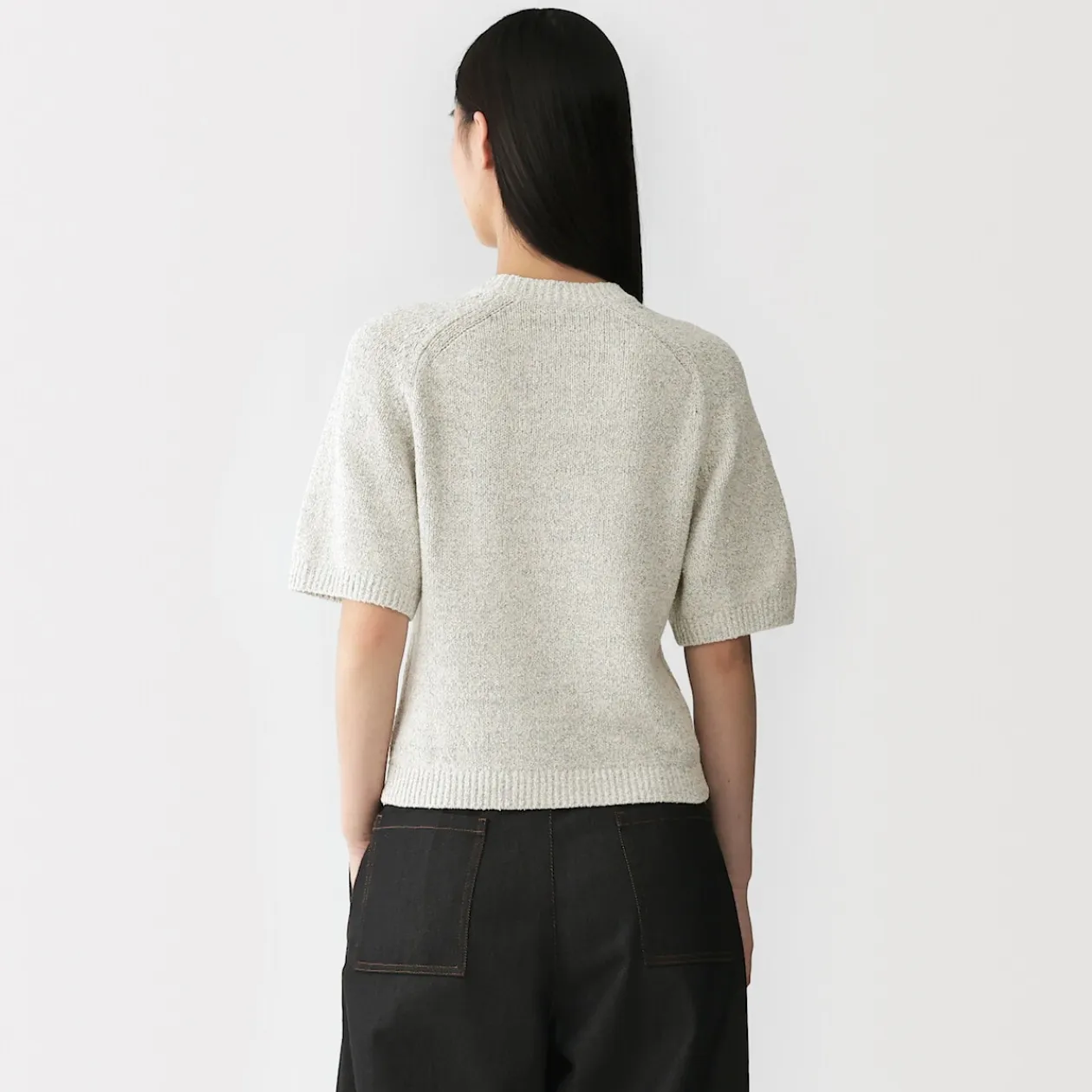 Pulls Et Cardigans^Muji Pull à manches mi-longues bouclé en mélange de coton pour femme
