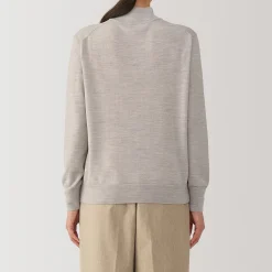 Pulls Et Cardigans^Muji Pull col montant en laine à fine maille femme