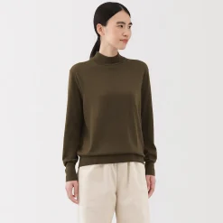 Pulls Et Cardigans^Muji Pull col montant en laine à fine maille femme