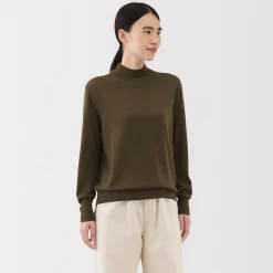 Pulls Et Cardigans^Muji Pull col montant en laine à fine maille femme