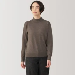 Pulls Et Cardigans^Muji Pull col montant en laine à fine maille femme