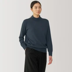 Pulls Et Cardigans^Muji Pull col montant en laine à fine maille femme